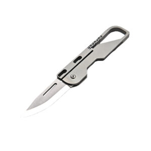 Multifunctional titanium keychain pocket knife